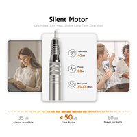 Vente en gros OEM/ODM, moteur sans balais 35000 tr/min, perceuse à ongles rechargeable 80W en plastique, machine à pédicure sans fil professionnelle