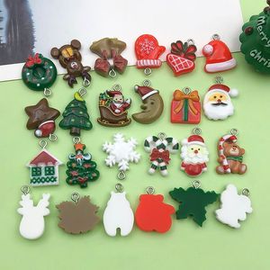 Colorful Resin Christmas Pendants 24 Styles Cartoon Themed For DIY Jewelry Accessories Unisex Gift Charms - Product Image 4