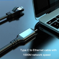Câble Ethernet USB Type C vers RJ45 câble RJ45 directement connecté adaptateur réseau Gigabit LAN pour MacBook Pro/téléphone