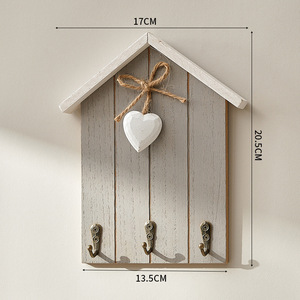 Portachiavi Rustico <span class=keywords><strong>in</strong></span> <span class=keywords><strong>Legno</strong></span> da Parete, Portachiavi Decorativo per Ingresso e Arredamento Casa - Product Image 5