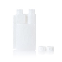 Doseur Hdpe bouteille de mesure à Double col en plastique, bouteille de mesure à Double chambre en plastique pour laboratoire