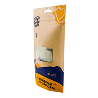 Sacs en papier kraft brun personnalisés pour aliments, livraison à domicile, sachets debout avec fermeture éclair, emballage avec fenêtre transparente pour imprimante, doypack