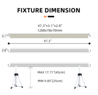 Lampe de culture LED sous-canopée à spectre complet, haute performance PAR, avec aluminium et lumière rouge lointain 730nm, 120W/135W/150W