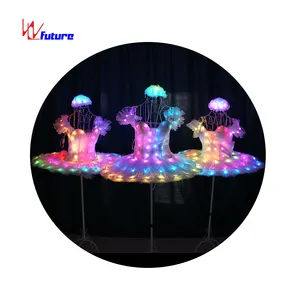 Robe jupe tutu lumineuse avec ballerines de ballet lumineuses LED