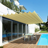 Toit de pergola rétractable de luxe imperméable, membrane d'ombrage supérieure, protection UV, système d'ombrage extérieur autoportant