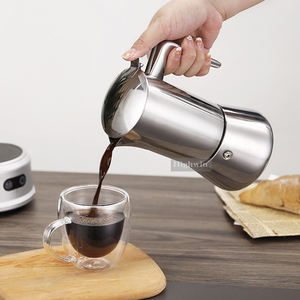 HIGHWIN-<span class=keywords><strong>Cafetera</strong></span> Moka de acero inoxidable para capuchino o café con leche - Product Image 4