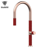 Robinet de cuisine de luxe, extractible, en acier inoxydable, mitigeur de cuisine à poignée unique, robinet flexible gourmet pour évier de cuisine