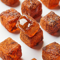 Bonbons mous aubépine avec saveur fruitée pâte à six ingrédients collations de loisirs dans un sac en vrac