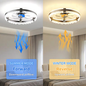 Modern 7-Blade <b>Fan</b> Light with APP & Remote Control, Metal Body, 3-Color LED, 6-Speed <b>Quiet</b> DC Motor, Dimmable, with Remote/APP - Product Image 2