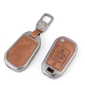 Funda de cuero y aleación de zinc para llave de coche <span class=keywords><strong>Fiat</strong></span> Doblo E-Doblo <span class=keywords><strong>Fiorino</strong></span> Qubo, carcasa de 3 botones para llave remota abatible, venta al por mayor - Product Image 2