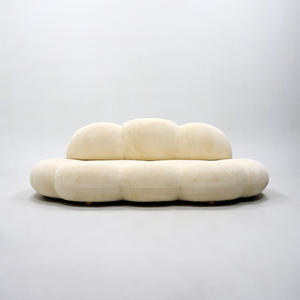 Canapé Nuage Moderne et Simple en Polaire d'Agneau, Ensemble de Canapés Modulaires Crème en Forme de Nuages, pour Salon, Direct Usine - Product Image 2