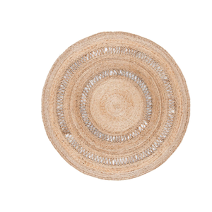 Entrega rápida Decoración para el hogar Alfombra redonda de fibra de algas marinas naturales hecha a mano por artesanos vietnamitas - Product Image 1