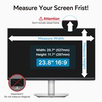 Filtre d'écran de confidentialité d'ordinateur amovible de 23.8 pouces pour moniteur d'ordinateur à écran large 16:9 Anti-éblouissement Anti-rayures Blocage UV