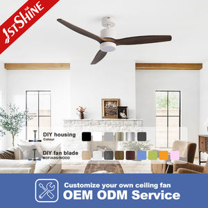 1 ventilador de techo Led stshine 3 aspas de madera viento suave Fácil instalación AC Motor ventilador de techo con control remoto - Product Image 4