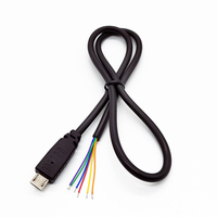 Kabel konektor kabel pengisi daya Data Pria Wanita, antarmuka Android Jack Male USB mikro 2.0 10CM 5 Core 4 Core 2 Core