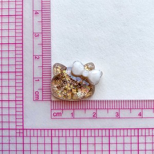 Arc <span class=keywords><strong>Rabitt</strong></span> mignon autocollants résine pendentif épingles à cheveux chaussures accessoires coque de téléphone bijoux résine artisanat pour la décoration - Product Image 5