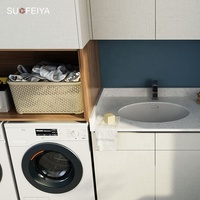 Maison moderne hôtel personnalisé salle de bain lave-linge évier ensemble design pour machine à laver