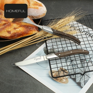 Set di Posate Portatili Personalizzabili con Logo, Forchette e Coltello in Acciaio Inox con Manico in Legno di Wenge Premium - Product Image 3