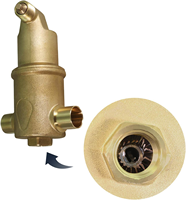 Vanne de purge d'air en spirale en laiton massif SWT de 1-1/4 pouce - Élimination des micro-bulles pour les systèmes de chauffage hydronique et les chaudières