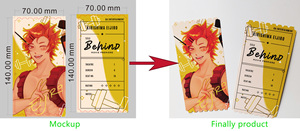 Bannière personnalisée en papier holographique à impression recto-verso avec paillettes pour billets de voyage, cinéma, photos, Kpop et photocartes – Vente en gros - Product Image 4