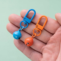 Porte-clés clochette rotatif avec mousqueton pivotant, accessoires DIY pour porte-clés, breloques de sac, fabrication de bijoux et pendentifs