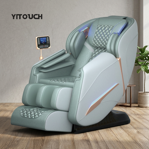 Poltrona Massaggiante Elettrica Automatica 3D di Lusso, Zero Gravity 4D, in Pelle PU Bianca+Verde per la Cura della Famiglia, Nuova - Product Image 3