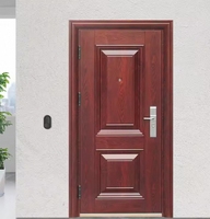 Porte extérieure d'entrée sécurisée en usine Porte principale moderne avec exécution de transfert étanche Sécurité à domicile