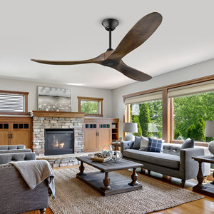 Hiện đại ngoài trời 70 "lớn lưu lượng không khí bằng gỗ công nghiệp im lặng DC động cơ quạt trần với từ xa - Product Image 5