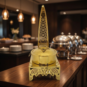 Plat à chafing en acier inoxydable de qualité supérieure avec bac et couvercle pour buffet d'hôtel, restaurant, traiteur et service de banquet - Product Image 2