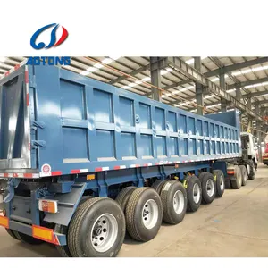 Reboque tipper 6 eixos 100 toneladas para caminhão