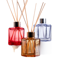 50ml 80ml 200ml diffuseur de roseau bouteille en verre bouteille d'huile de parfum bâtons de parfum bouteille de diffuseur noir pour parfum à la maison