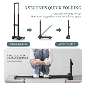 Tugas Berat Lipat Roda Karung Tangan Troli Lipat Truk Gerobak Gerobak Perjalanan Bagasi Keranjang Belanja Portabel Penggunaan Rumah Mobil - Product Image 4