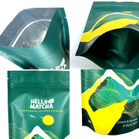 Échantillons Gratuits, Impression Personnalisée, Sacs Ziplock Réutilisables, Sachets Doypack en Aluminium pour Emballage de Thé Matcha