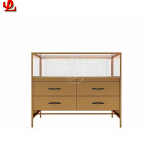 Antique Bằng Gỗ Phong Cách Đồ Trang Sức Showroom Đồ Nội Thất Di Động Sử Dụng Kính Hiển Thị Trường Hợp Đồ Trang Sức Sử Dụng Đồ Trang Sức Hiển Thị Truy Cập - Product Image 2