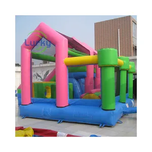 Chất lượng cao Inflatable Bouncer ngoài trời nhà bị trả lại với Slide Inflatable nhà thương mại cấp nhảy lâu đài