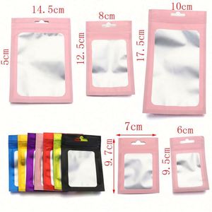 Custom Printed <b>Clear</b> Foil Resealable Three Side Seal Matte Pink Aluminum Garbage Bag for <b>Jelly</b> Waterproof - Product Image 3