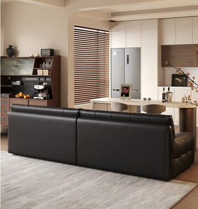 <span class=keywords><strong>Canapé</strong></span> carré trois places ultra-doux en charbon de bois, rembourré en cuir de vachette pleine fleur, <span class=keywords><strong>canapé</strong></span>-lit électrique coulissant - Product Image 5