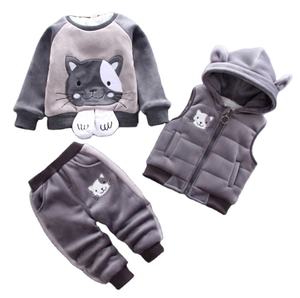 Autunno inverno animale <span class=keywords><strong>3</strong></span> pezzi vestito di cotone per i bambini all'ingrosso 2020 un anno vestiti della neonata Set di abbigliamento per bambini per il calore - Product Image 1