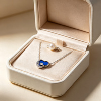 Collier Pendentif Tendance en Argent 925 Plaqué Platine avec Zircon pour Femme - Cadeau de Mariage, Bijou de Fête