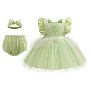 Conjunto de Vestido de Tul de Princesa para Bebés Niñas, Disfraz Elegante de 3 Piezas para Fiesta de Cumpleaños - Product Image 5