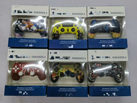 Manette sans fil PS-4 BT, joystick, fonction complète, barre lumineuse, double moteur à vibration, gyroscope, motif personnalisé