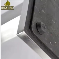 Base de table réglable en acier inoxydable brossé avec fond en plastique robuste pour restaurant, bar et café