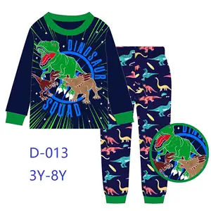 Caluby-Pijama de manga larga para niños, conjunto de pantalones largos de 3 a 8 años, venta al por mayor