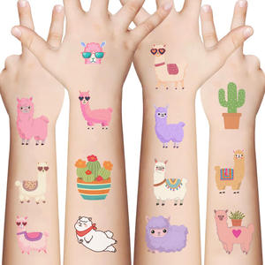 ZY3668S nuovo stile bambini temporaneo cartone animato <span class=keywords><strong>Anime</strong></span> Alpaca adesivi impermeabili Body Art Non tossico sicuro per la vendita calda del viso - Product Image 5