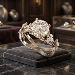 Bague en diamant taille poire de style vintage, cultivé en laboratoire, en argent sterling 925, or 9K 14K 18K, pour la fabrication de bijoux et les bagues de fiançailles pour femmes - Product Image 1