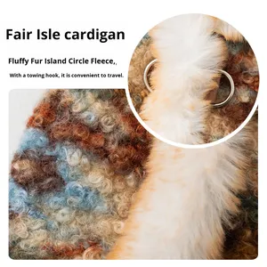 Sudadera <span class=keywords><strong>de</strong></span> Felpa Beige <span class=keywords><strong>de</strong></span> Invierno para Perros Pequeños, Chaleco <span class=keywords><strong>de</strong></span> Terciopelo con Diseño Fair Isle, Ropa para Perros Pequeños como Bichón y Teddy - Product Image 3