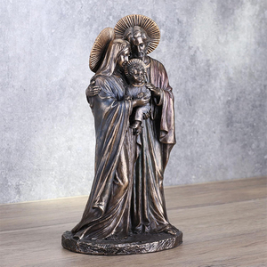 Statua della Sacra Famiglia in Bronzo, Scultura Religiosa Cattolica, Vergine <span class=keywords><strong>Maria</strong></span>, San Giuseppe, <span class=keywords><strong>Gesù</strong></span> Bambino <span class=keywords><strong>per</strong></span> Decorazione Interna ed Esterna della Chiesa - Product Image 5