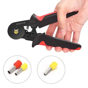 Ferrule Alat Crimping Tang Kawat-ferrules dengan Tang Crimpers Kit untuk Teknisi Listrik Alat Ratchet Dapat Disesuaikan