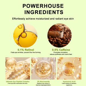 קרם עיניים מחזק עם פפטידים, קפאין ורטינול, להצרת העור באופן זמני, קומפלקס פפטידים אולטימטיבי לעיניים, להפחתת קמטים עדינים מתחת לעיניים - Product Image 4