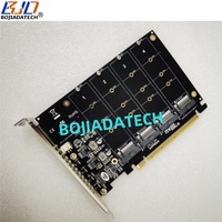 PCI Express PCl-E 4,0 16X a 4 * M.2 NGFF Key-M 2280 M2 NVMe SSD Tarjeta adaptadora convertidora (MB Compatible con PCIE Xx4x4x4 Bifurcación)